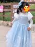 G.duck小黄鸭艾莎公主裙女童裙子夏季蝴蝶翅膀裙儿童礼服女宝宝披风纱裙 爱莎公主裙蓝色裙子+披风 100 （建议身高90cm 3-4岁）cm 实拍图