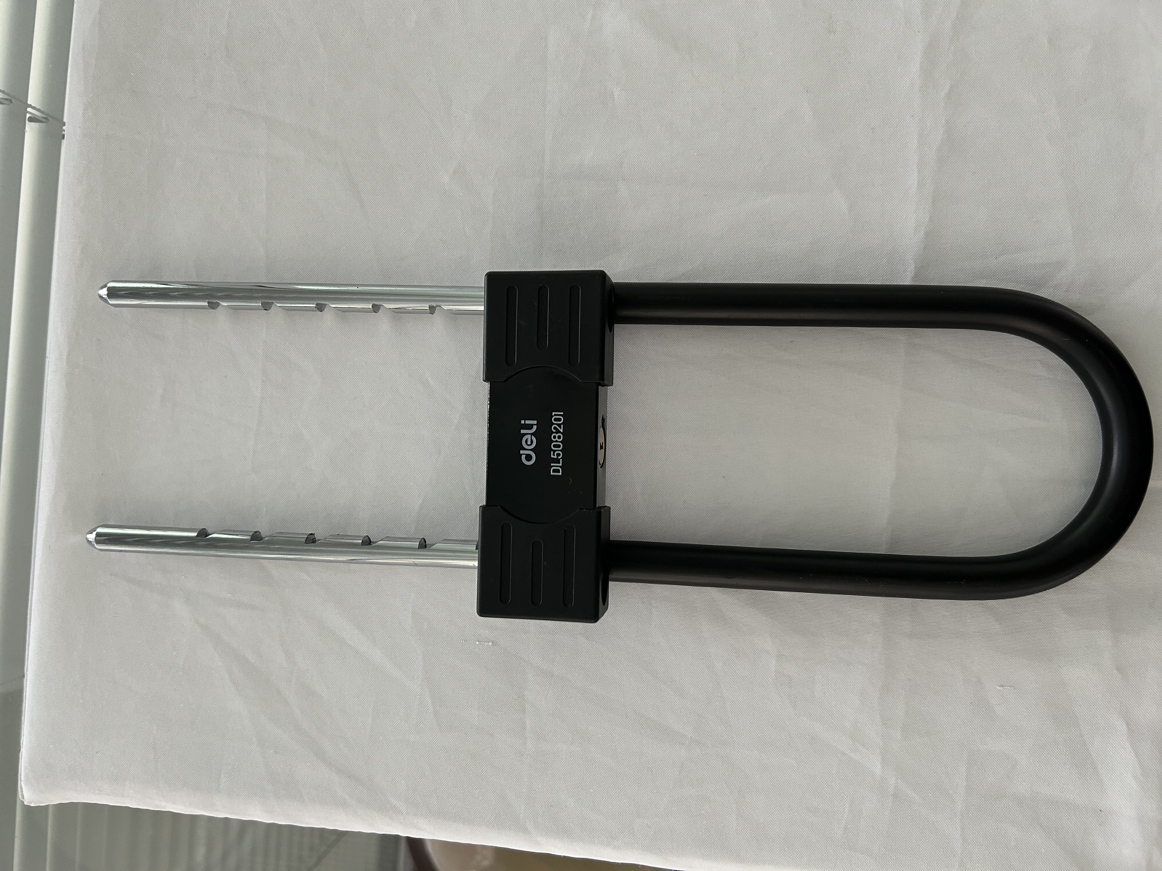 得力（deli）U型锁玻璃门锁防盗锁电瓶车锁抗剪防撬U型锁180-290mm 实拍图