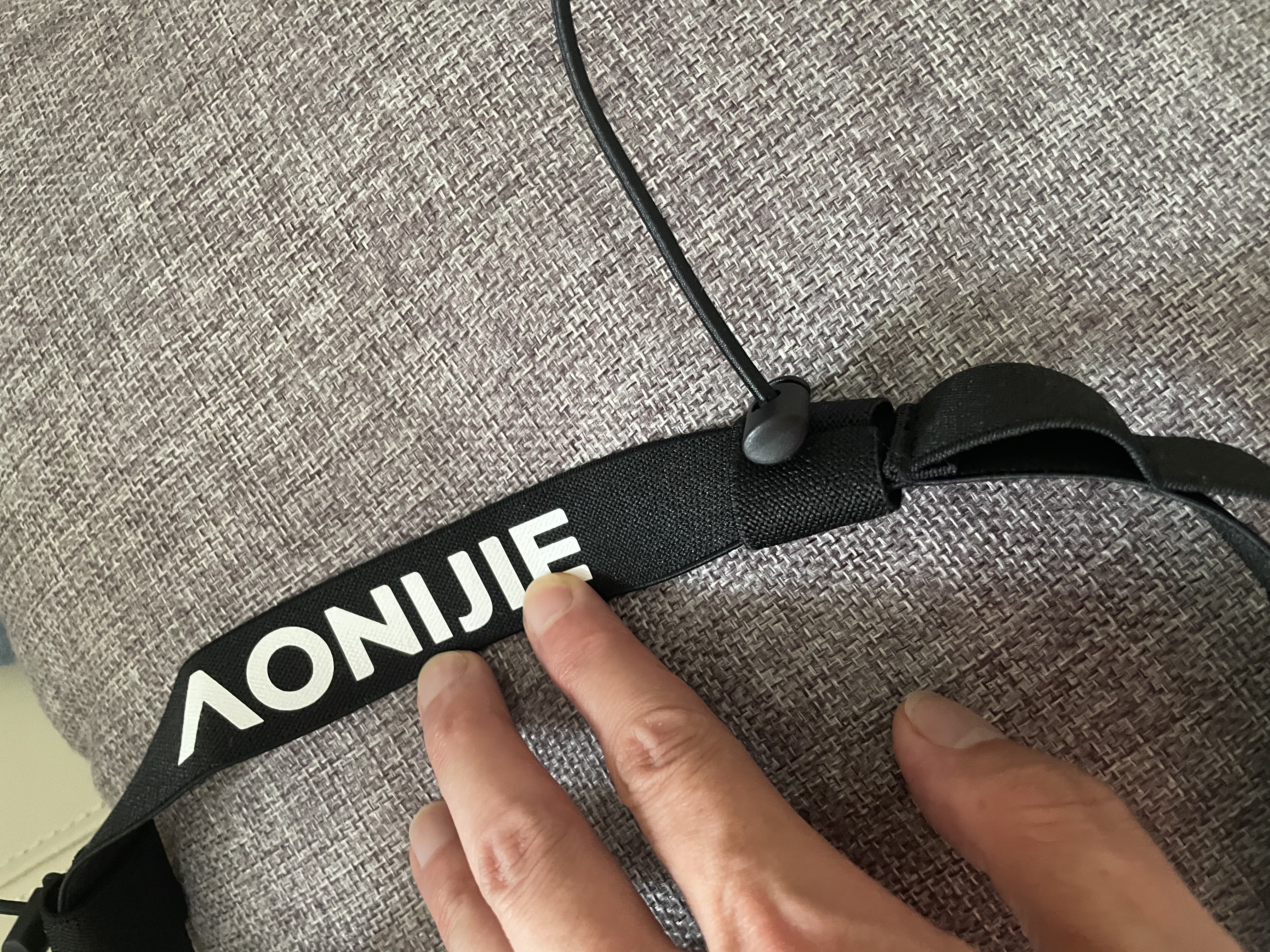 奥尼捷（AONIJIE）比赛号码带马拉松竞赛能量胶固定腰带跑步带 黑色 实拍图