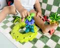 乐乐鱼（leleyu）3-6岁儿童大颗粒DIY拼装恐龙积木玩具收纳盒129片男女孩生日礼物 实拍图