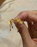 周六福蝶舞星辰足金999黄金耳线女生日礼物计价A0913065 约2.5g 一对 实拍图