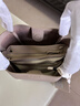Songmont中号菜篮子女设计师款头层牛皮大容量通勤手提包【张婧仪同款】 奶杏色 帆布内胆 现货 实拍图