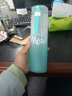 苏立得 时尚磨砂渐变细长玻璃水杯密封便携随手个性男女学生潮流杯子 七彩杯磨砂渐变蓝带杯套 实拍图