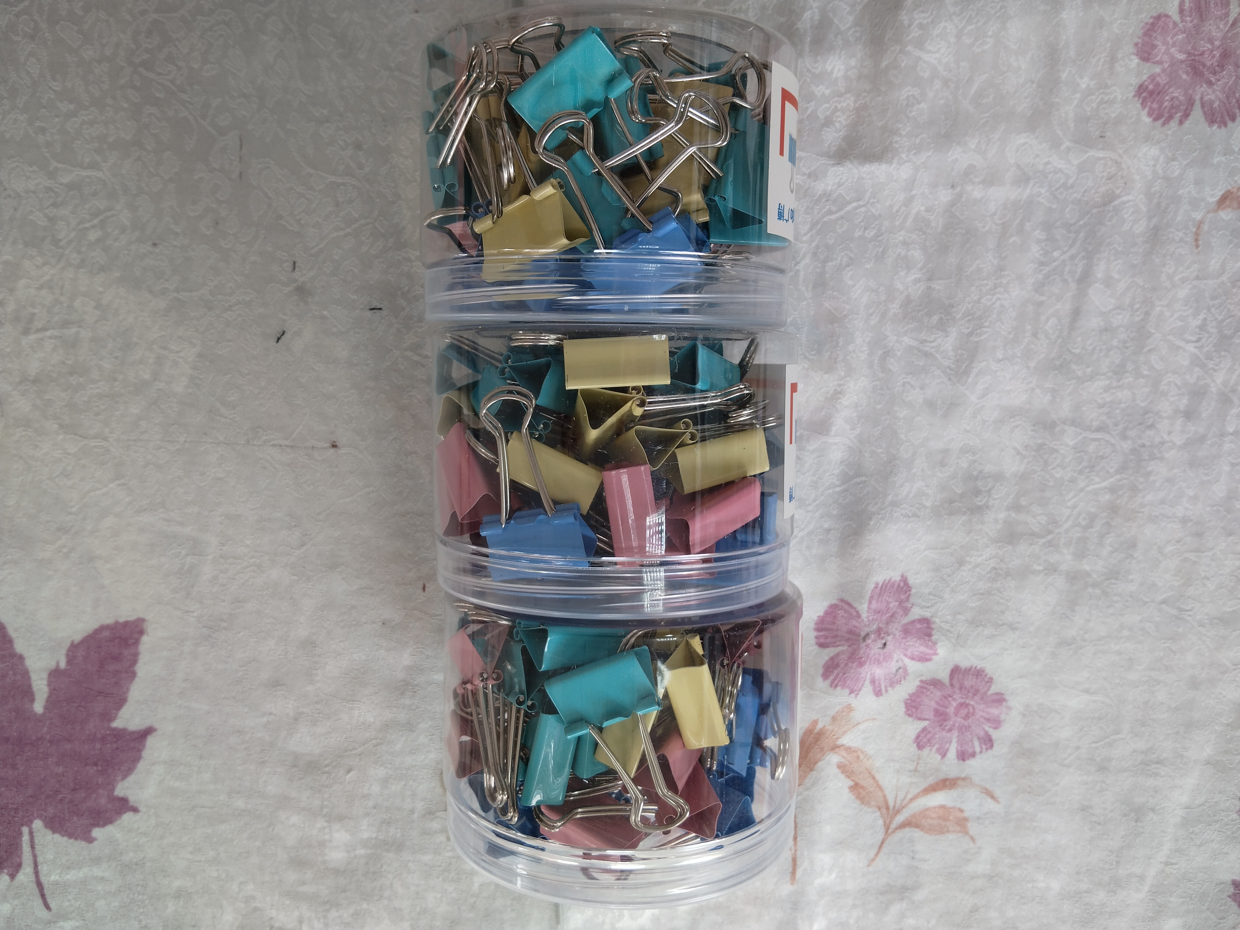 广博（GuangBo）48只25mm彩色长尾夹票夹4#中号金属燕尾夹票据文件夹子 办公用品  W18021 实拍图