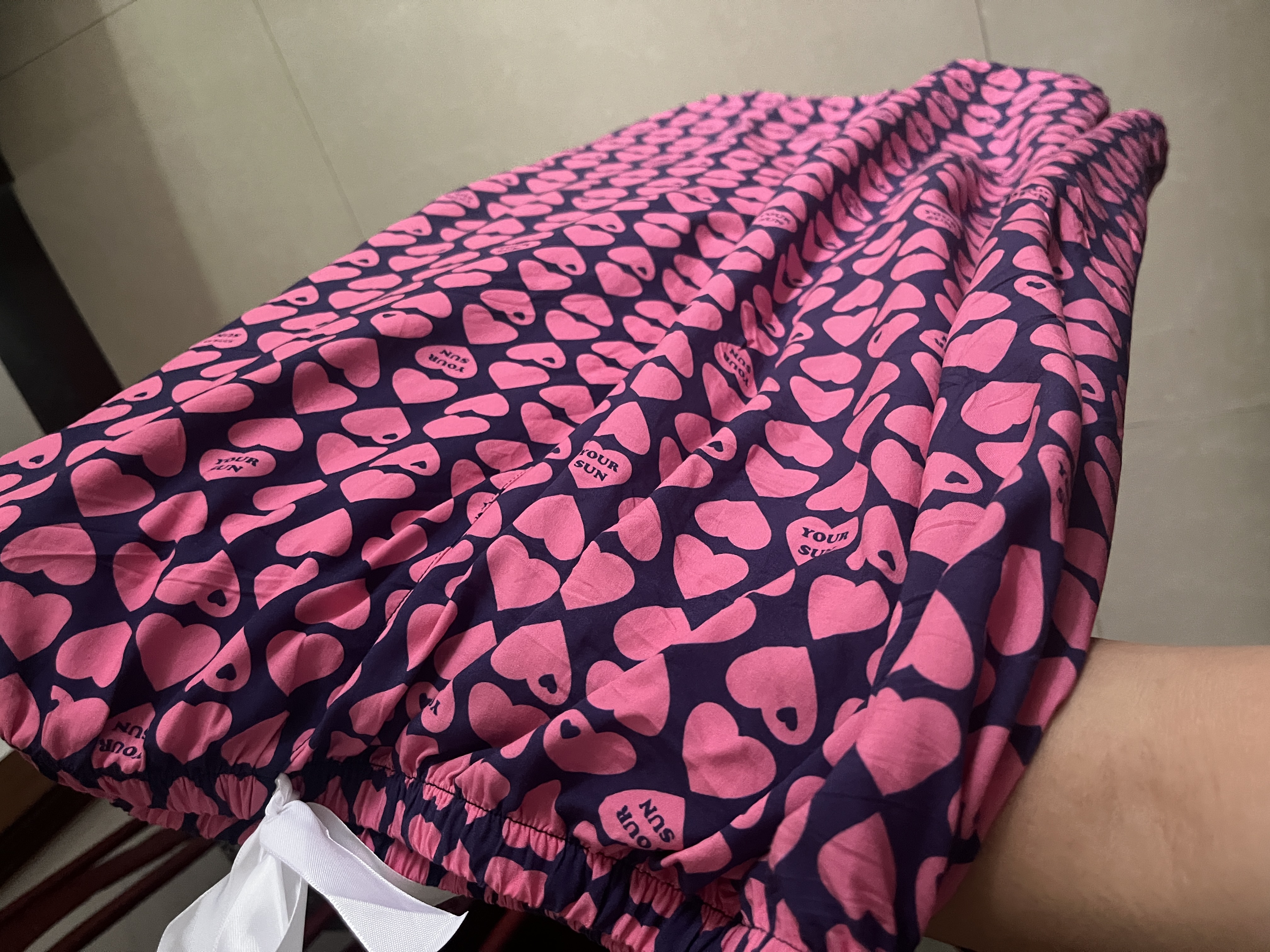 宜而爽【可外穿】家居裤女士睡裤宽松七分裤可外穿休闲阔腿裤 实拍图
