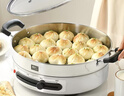 利仁（Liven）电饼铛家庭用电煎锅304不锈钢0涂层电饼档32cm加大85mm加深三明治机早餐机DJG-J3285 实拍图