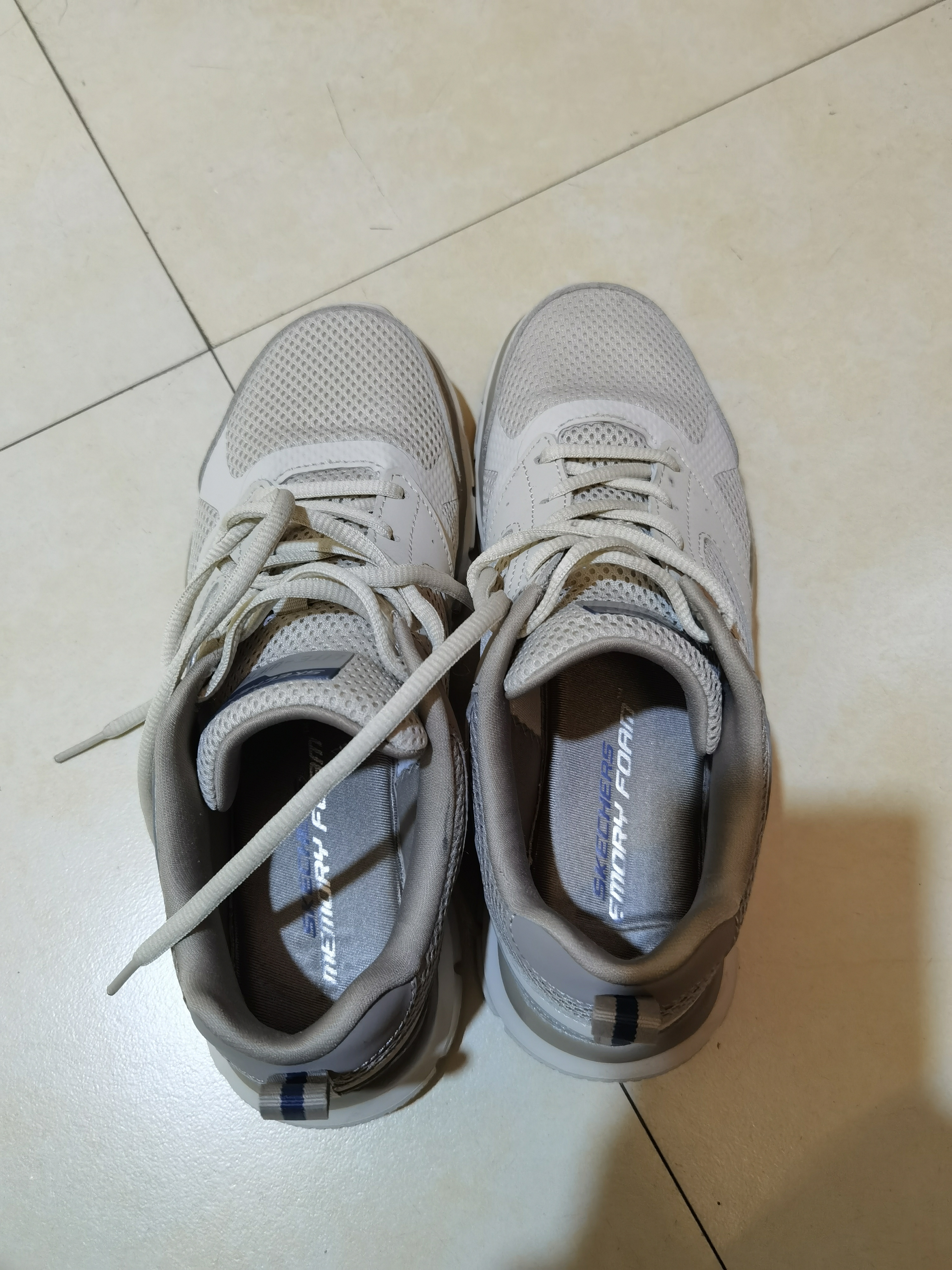 斯凯奇（Skechers）运动鞋男士夏季网面透气休闲鞋户外软底轻便跑步鞋232398 实拍图