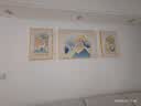 猫九酱 奶油风福瑞连绵客厅装饰画高级感沙发背景墙挂画三联画壁画 实拍图