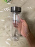 希诺双层玻璃杯男家用商务办公泡茶杯子过滤车载水杯XN-9607 410mL 实拍图