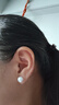 中国珠宝（Sino gem）天然淡水珍珠耳钉女款S925纯银馒头圆耳饰生日礼物送女朋友老婆 实拍图
