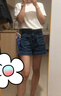 UR2026夏季新款女装时尚洗水明线描边口袋牛仔短裤UYU860030+# 蓝色 26 实拍图