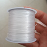 弹力线耐磨皮筋扁形手串手链水晶松紧线手工DIY佛珠 水晶串珠线 白色0.6mm60米 1 卷白色 实拍图