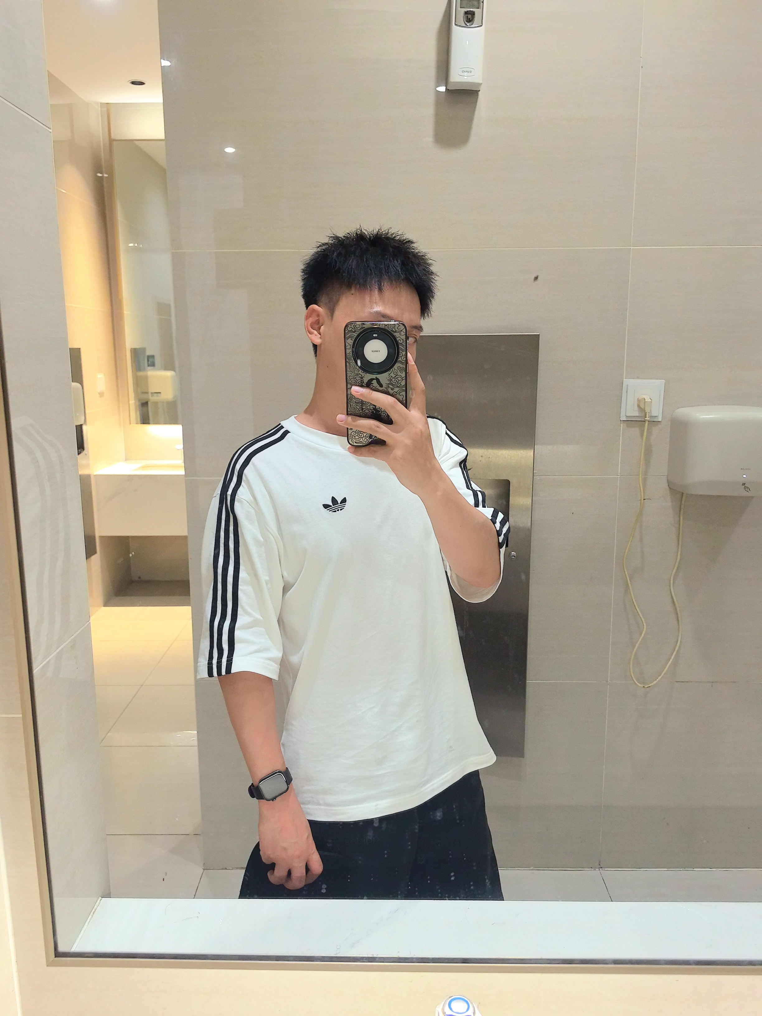 阿迪达斯（adidas）三叶草系列 女 3 S PARA PANT 梭织长裤 KF9615 黑色 M 实拍图