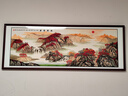 墨派新中式客厅装饰画沙发背景墙挂画办公室山水画横幅手绘国画壁画 鸿运当头 160*60cm/实木框+喷绘(适合2.0米沙发) 实木边框 实拍图