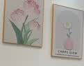 猫九酱北欧餐厅装饰画现代简约客厅墙面挂画创意花卉饭厅餐桌背景墙壁画 实拍图