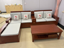 辰娅 实木沙发 胡桃木实木沙发组合现代中式冬夏两用大小户型储物家具 四人位+贵妃榻+茶几+茶水柜 实拍图