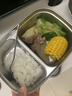 COODORA304不锈钢保鲜饭盒分格带饭微波炉可加热上班族食堂打饭便当餐盒 实拍图