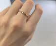 周大福蹦迪方糖珠小冰块黄金戒指女13号约1.5g EOF1983生日礼物 实拍图