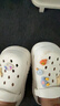 名创优品（MINISO）洞洞鞋男女款EVA夏外穿沙滩凉鞋防滑踩屎感包头情侣 白色+海星 实拍图