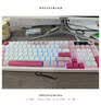 惠普（HP）K500F机械手感有线键盘 静音多功能旋钮办公游戏台式电脑笔记本通用 粉白色 98配列 实拍图