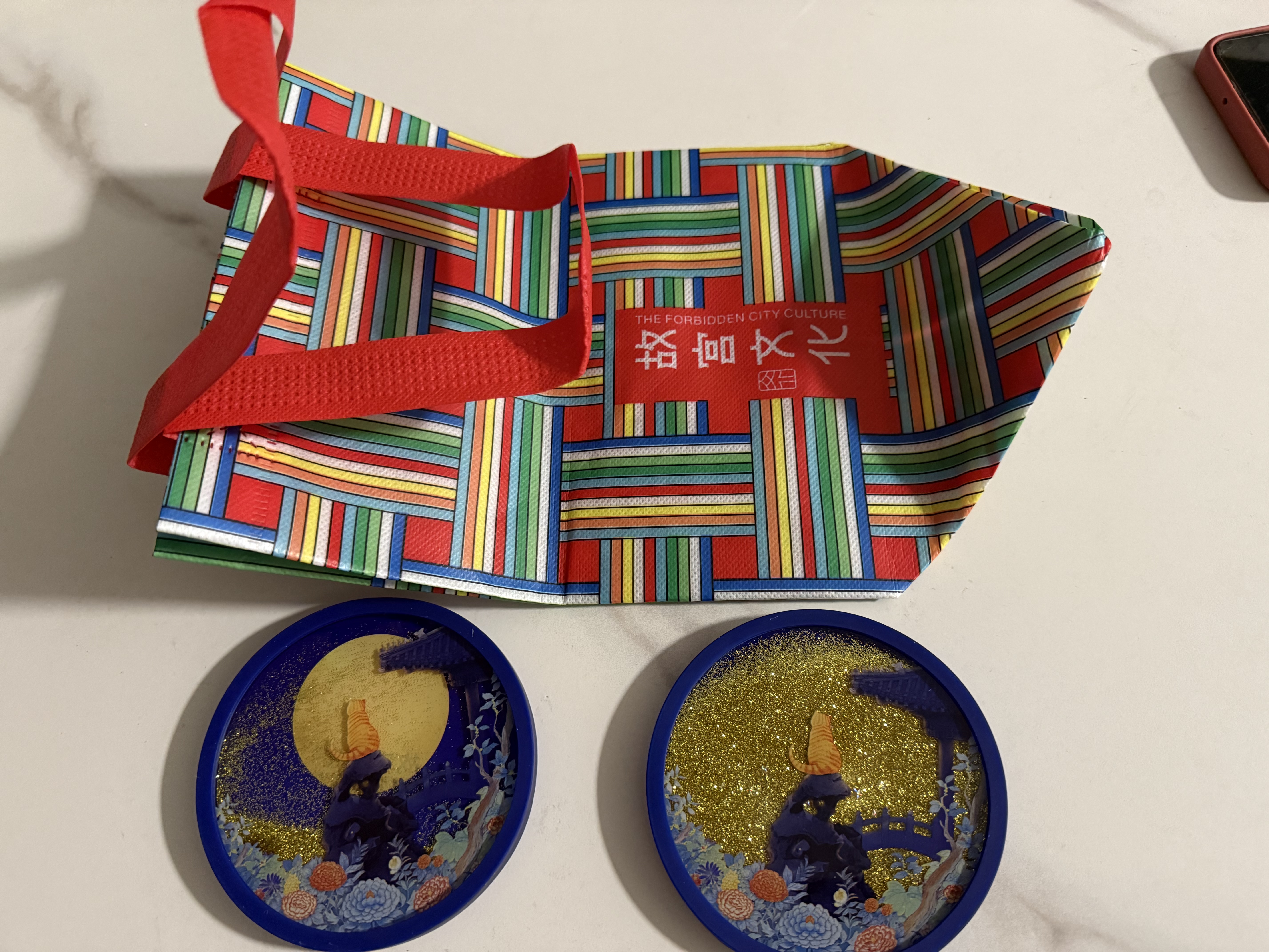 故宫文化 故宫猫 紫禁月满流沙杯垫 硅胶杯垫 故宫博物院文创 生日礼物 实拍图