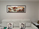 墨派新中式客厅装饰画沙发背景墙挂画办公室山水画横幅手绘国画壁画 鸿运当头 160*60cm/实木框+喷绘(适合2.0米沙发) 实木边框 实拍图