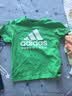 阿迪达斯（adidas）儿童T恤夏季户外运动休闲百搭短袖  绿/白 110 实拍图