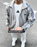 adidas宽松日常舒适运动夹克外套男女春季新款阿迪达斯官方三叶草   深蓝（推荐选大一码)   L 实拍图
