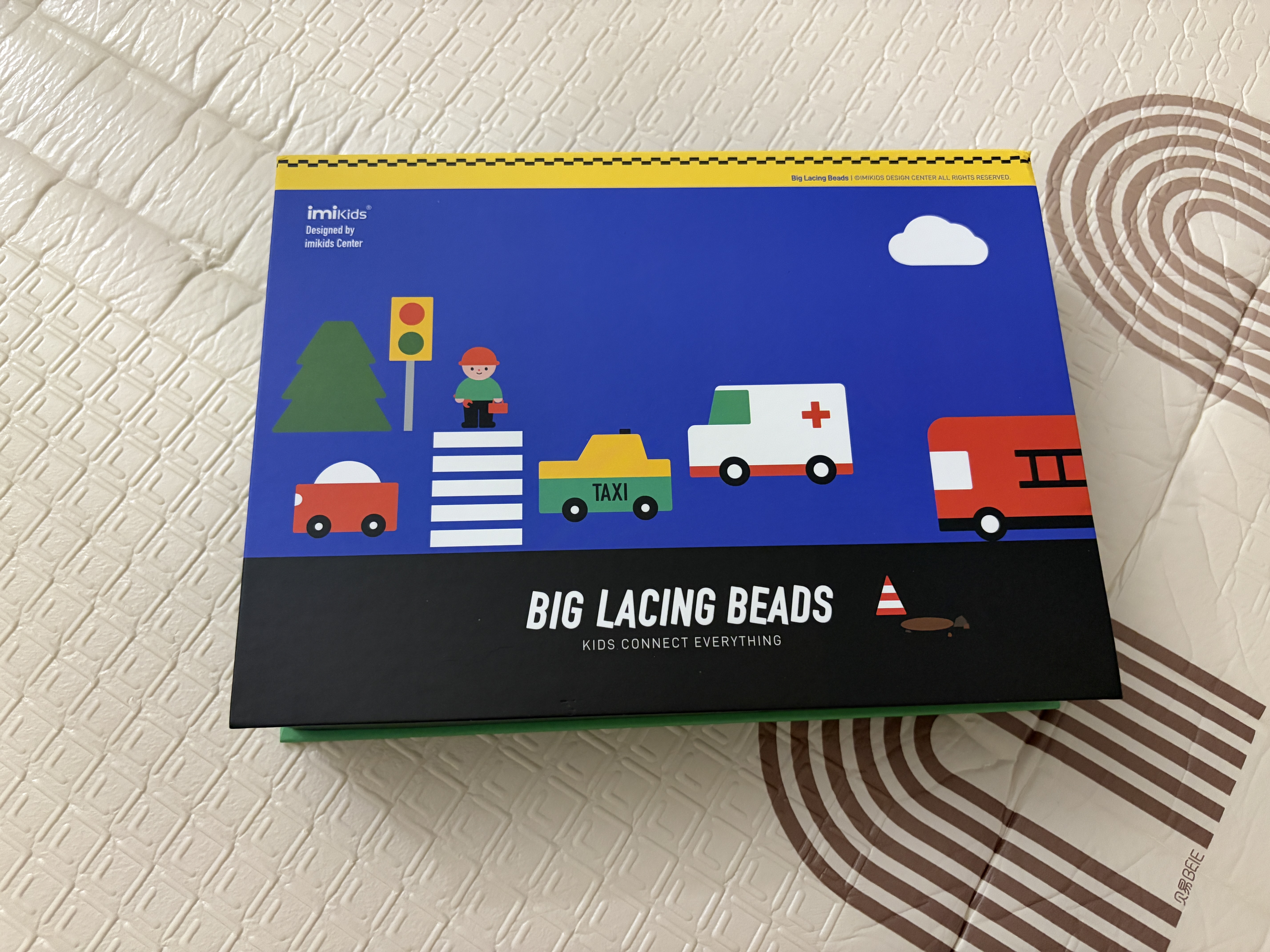 imikids大粒串珠积木幼儿童穿珠子玩具宝宝蒙氏穿线教具益智 穿行城市间 实拍图