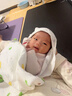 童颜新生婴儿包单纯棉a类产房襁褓裹布包巾四季抱被睡袋用品 2条 实拍图