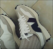 NEW BALANCE NB327官方夏季休闲鞋男鞋女鞋情侣舒适增高鞋百搭潮流厚底运动鞋 米灰色/白色 MS327FE 37 (脚长22.5cm) 实拍图