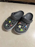 卡骆驰（CROCS）贝雅洞洞鞋男鞋女鞋轻便耐磨一脚蹬拖鞋休闲鞋百搭花园鞋|10126 黑色-001(含智必星) 44 (280mm) 实拍图
