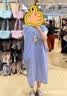 MUJI 女式 凉感 套头连衣裙 女装宽松裙子26年夏季纯棉中长裙BC2Q8C6S 蓝色格纹 S (155/80A) 实拍图