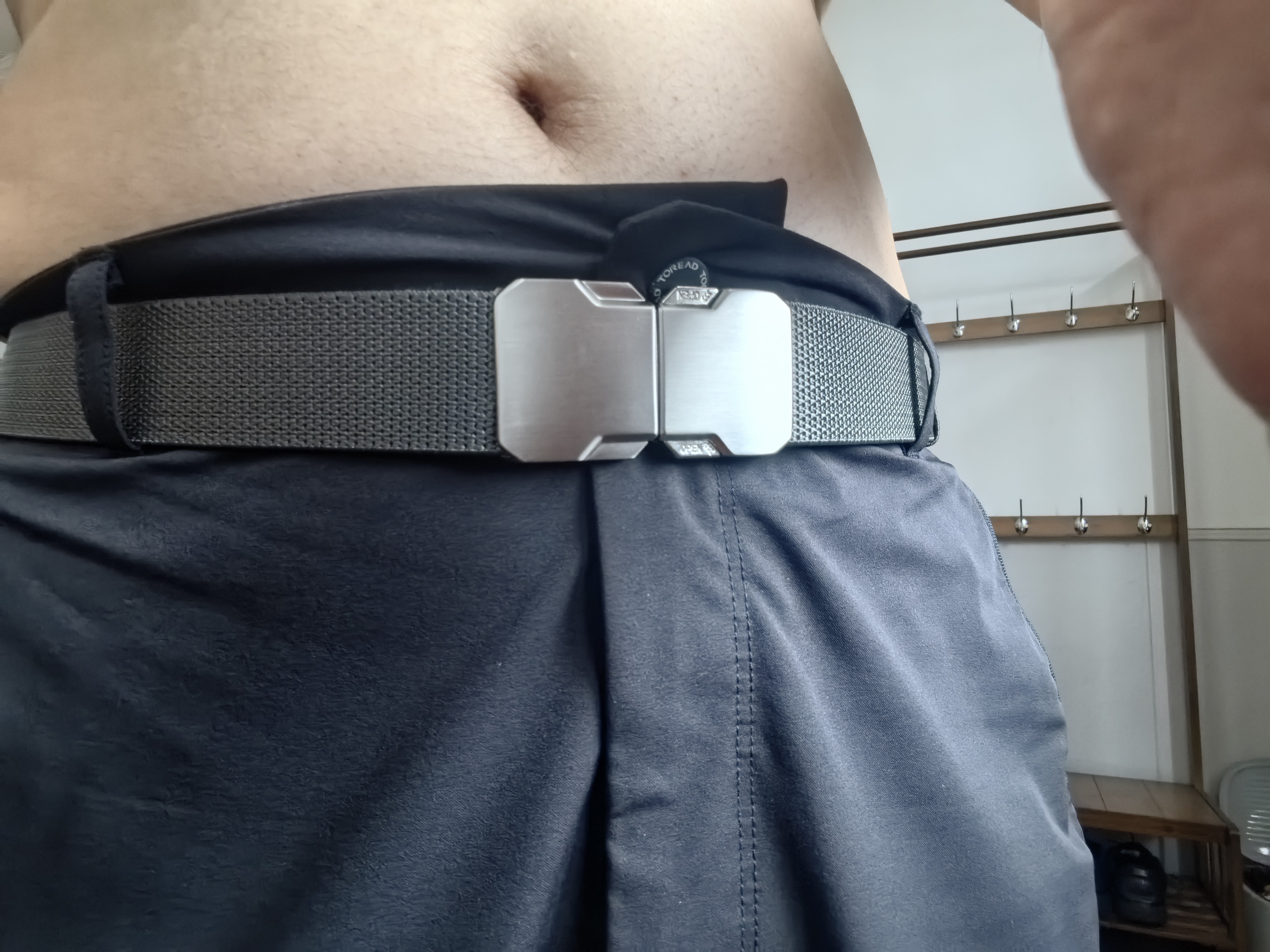 古格缇男士皮带休闲裤弹力腰带户外军训编织松紧对插扣战术腰带礼物 实拍图