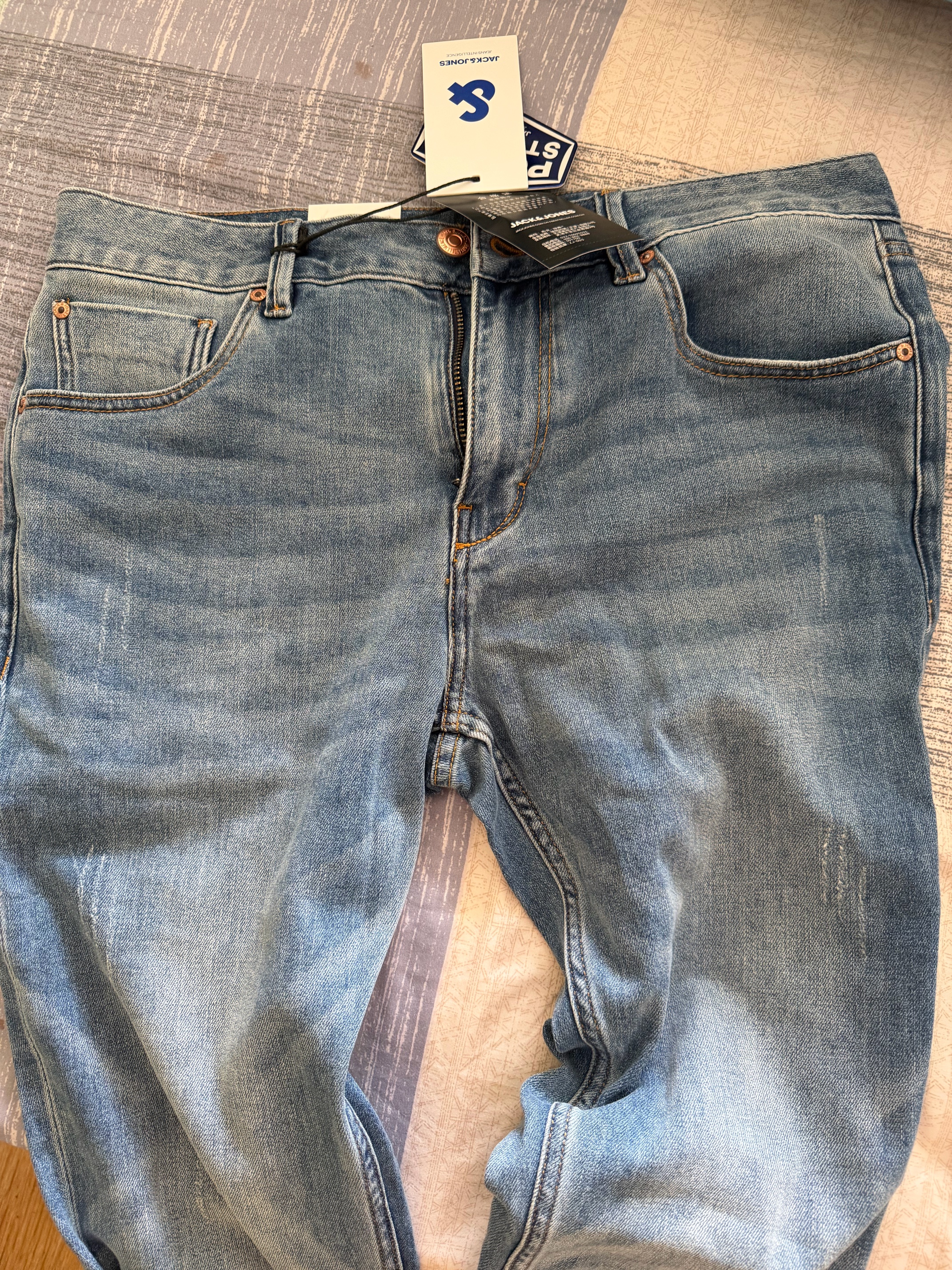 杰克·琼斯（JACK&JONES）男装秋冬季牛仔裤男弹力修身裤子男百搭男裤休闲男士牛仔裤四季款 牛仔蓝 第一批 32 175 W32/L32 实拍图