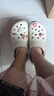 卡骆驰（CROCS）白鹿同款经典云朵洞洞鞋时尚百搭女鞋花园鞋|206750 骨白色-2Y2(含智必星) 39 (250mm) 实拍图
