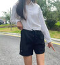 安踏短裤女夏季速干透气美式黑色五分裤运动健身训练跑步裤子 【直筒显瘦-主图同款】基础黑 L /女生建议拍小一码 实拍图