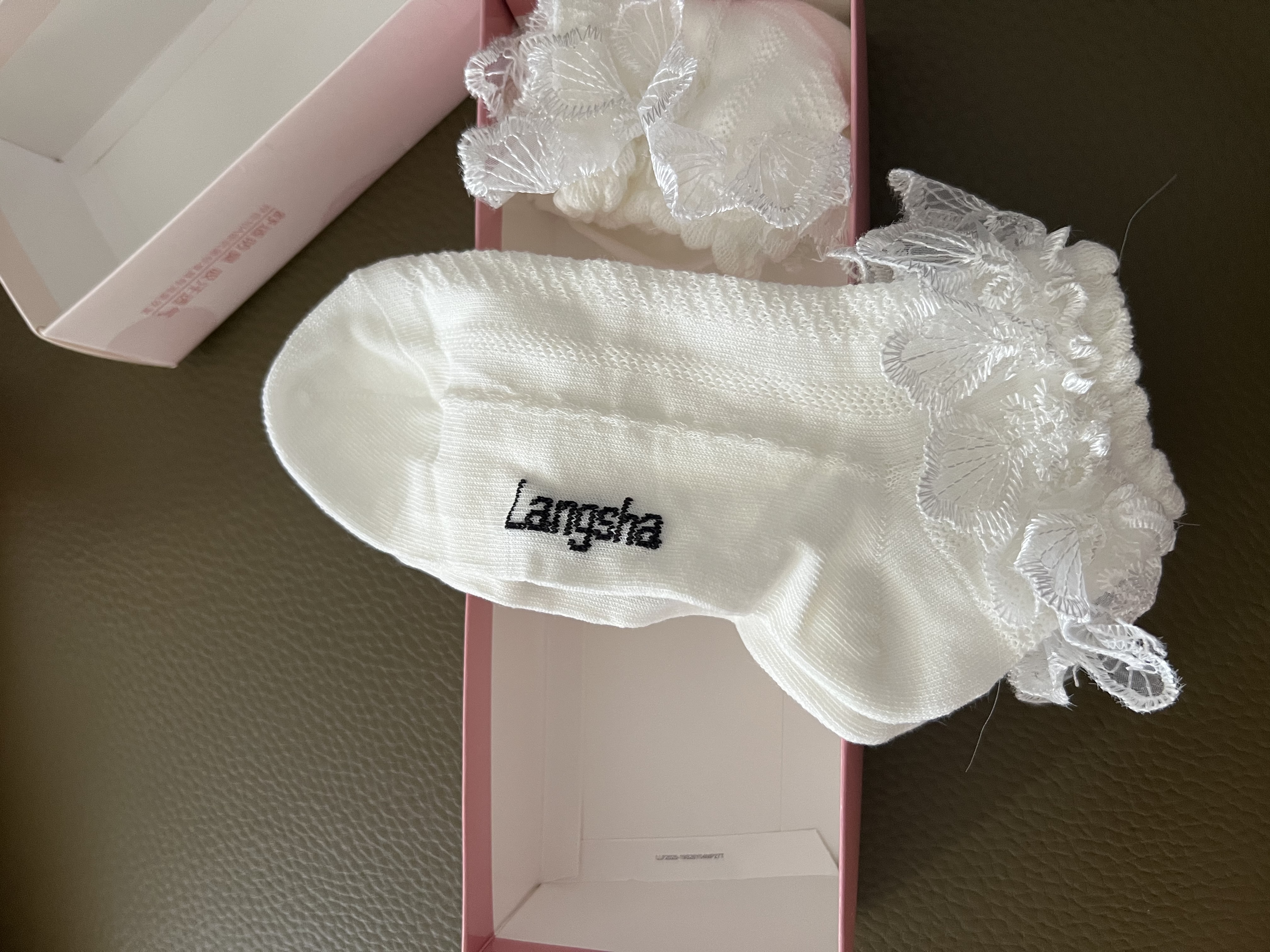 浪莎儿童袜子女童夏季薄款蕾丝花边舞蹈袜可爱百搭公主袜 白色5双 实拍图