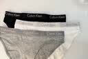 Calvin Klein内衣女士三条提花腰边ck棉质微弹性感三角内裤女 Q7Z-太空黑/樱花粉/椰青灰 3条 M 尺码偏大，建议拍小一码 实拍图