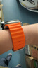 W&P新款适用苹果手表表带apple watch ultra3/2海洋硅胶双扣回环表带iwatch S11/10/9/8/SE 橙色45 实拍图