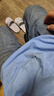 立蒙（LIMENG）珠地棉短袖T恤男士纯色保罗衫全棉翻领大码t袖衫潮 浅蓝 175 实拍图