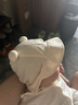 婴儿帽子夏薄款小月龄宝宝婴幼儿遮阳帽男新生儿外出防晒囟门夏季 球球-米杏色 大码:适用头围（40-46cm），建议6-12个月 实拍图