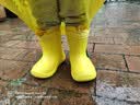 牧萌儿童雨鞋男童女童防水立体宝宝防滑耐磨卡通雨靴 挖掘机恐龙 15码 实拍图