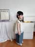G.duck小黄鸭女童夏装套装2026新款儿童服装中小童女孩衣服娃娃衫两件套 图片色 110 cm 实拍图