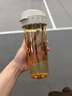 特百惠（Tupperware）茶韵500ml塑料杯男女士学生运动水杯子大容量泡茶杯 奶茶棕 实拍图