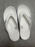 卡骆驰（CROCS）贝雅卡骆班运动拖鞋男鞋女鞋居家夹脚平底人字拖鞋|205393 白/深蓝-126 37 /38(230mm) 实拍图