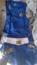 九日山 专业散打服 龙服 比赛训练服装 散打裤 短裤背心 武术练功服 男款蓝色 L 实拍图