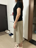 浪莎冰丝速干七分阔腿裤女2026夏季薄款高腰显瘦中裤垂感休闲半身裤裙 实拍图