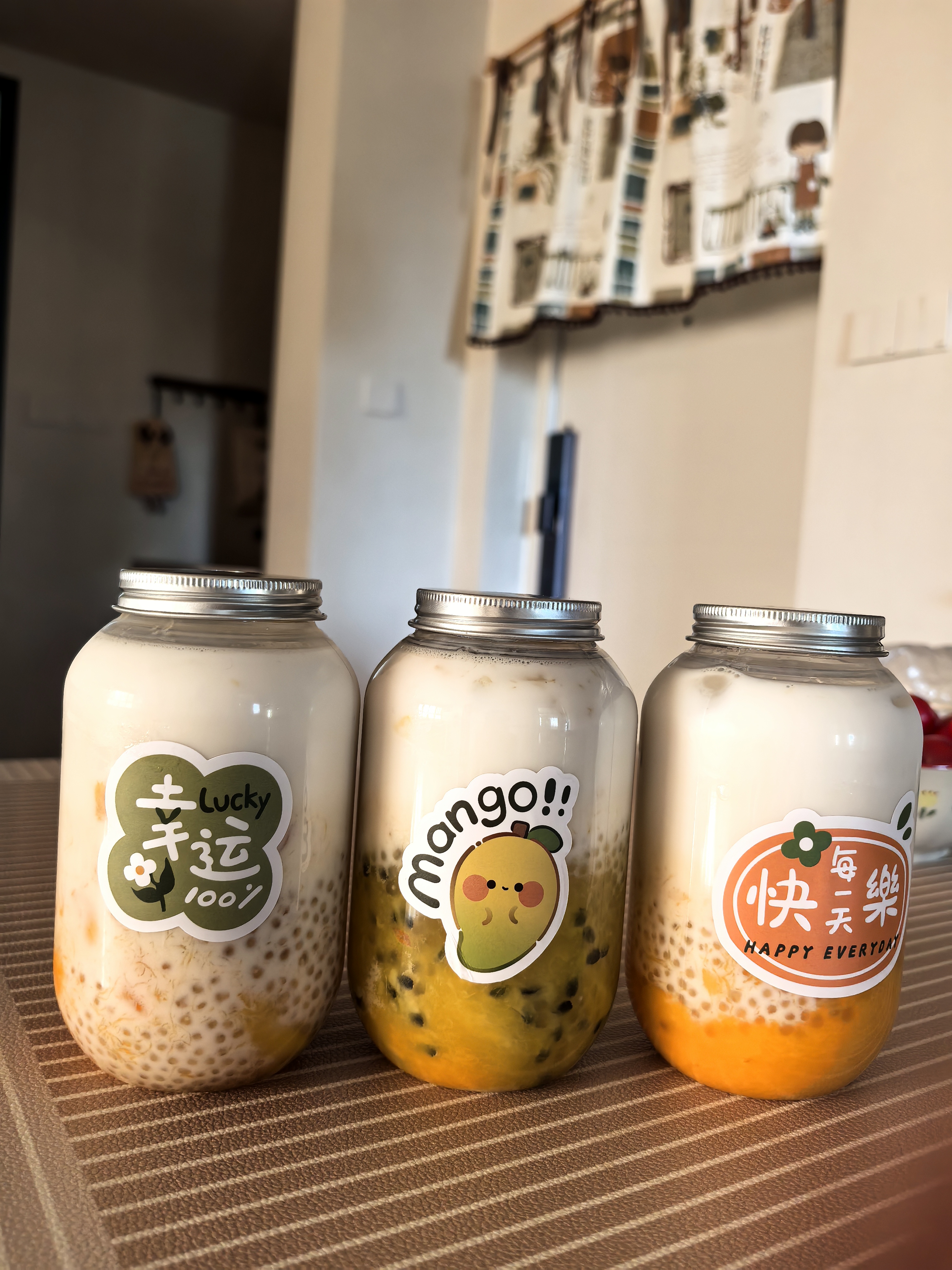 奥美优一次性奶茶杯子带盖杨枝甘露瓶子家用塑料空瓶大喜杯500ml*10套 实拍图