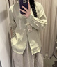 MUJI 女式 汉麻水洗衬衫领长袖衬衫女士女装衬衣外套内搭上衣女款春夏 浅绿色 M （160/84A ） 实拍图